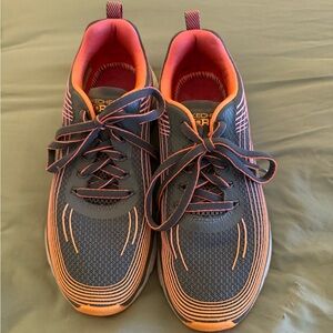 Skechers Gray and Orange Athletic Shoes